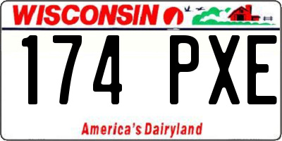 WI license plate 174PXE