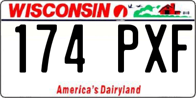 WI license plate 174PXF