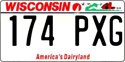 WI license plate 174PXG