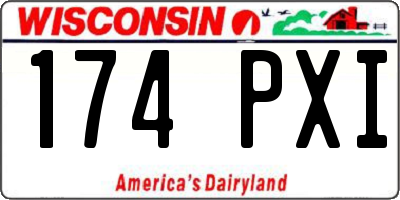 WI license plate 174PXI