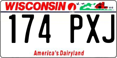 WI license plate 174PXJ