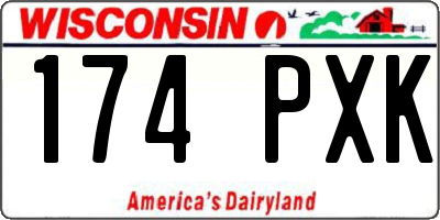 WI license plate 174PXK