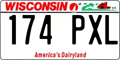 WI license plate 174PXL
