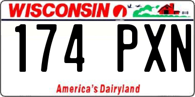 WI license plate 174PXN