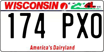 WI license plate 174PXO