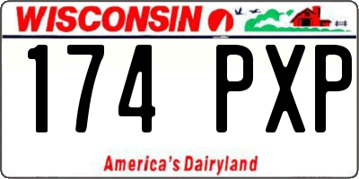 WI license plate 174PXP