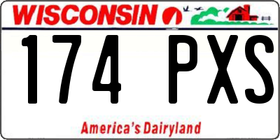 WI license plate 174PXS