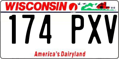 WI license plate 174PXV