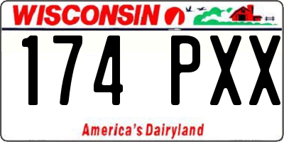 WI license plate 174PXX