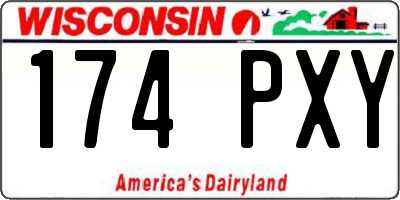 WI license plate 174PXY
