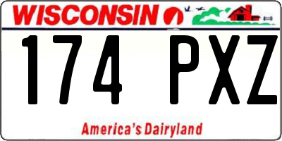 WI license plate 174PXZ
