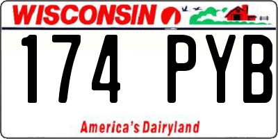 WI license plate 174PYB