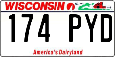 WI license plate 174PYD