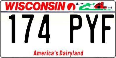 WI license plate 174PYF