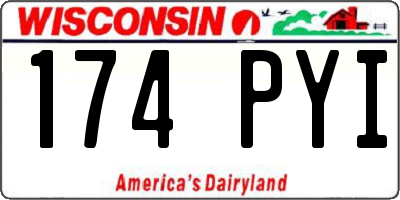 WI license plate 174PYI