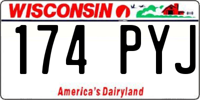 WI license plate 174PYJ