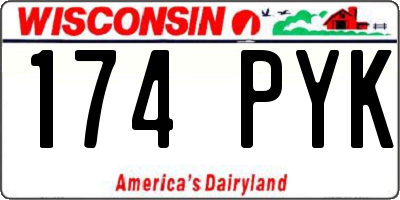 WI license plate 174PYK