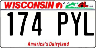 WI license plate 174PYL