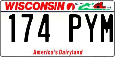 WI license plate 174PYM