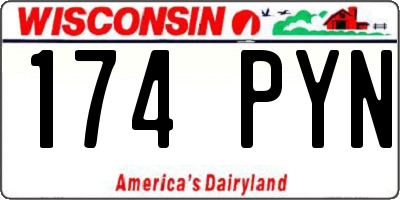 WI license plate 174PYN