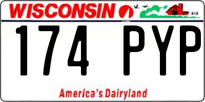 WI license plate 174PYP