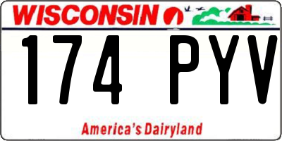 WI license plate 174PYV