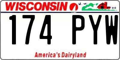 WI license plate 174PYW