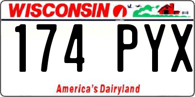 WI license plate 174PYX