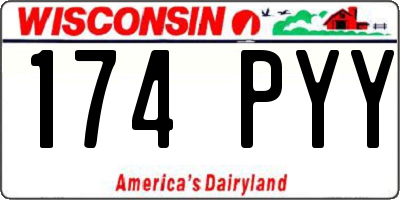 WI license plate 174PYY