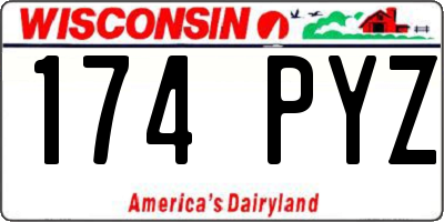WI license plate 174PYZ