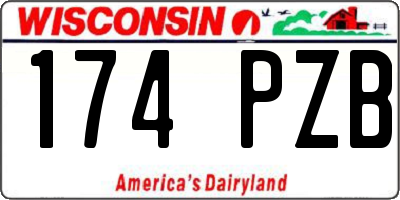 WI license plate 174PZB