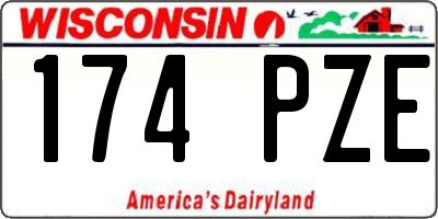 WI license plate 174PZE