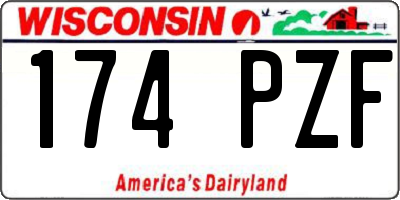WI license plate 174PZF