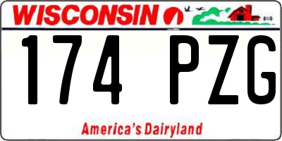 WI license plate 174PZG