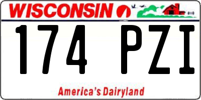 WI license plate 174PZI