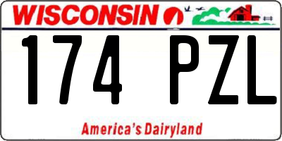 WI license plate 174PZL