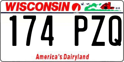 WI license plate 174PZQ