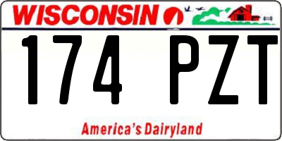 WI license plate 174PZT