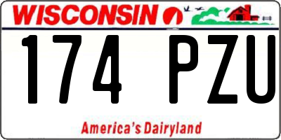 WI license plate 174PZU