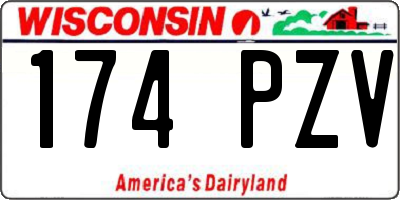 WI license plate 174PZV