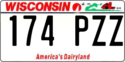 WI license plate 174PZZ