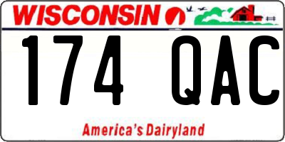 WI license plate 174QAC