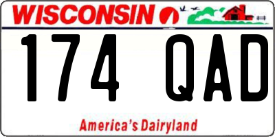 WI license plate 174QAD