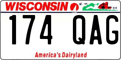 WI license plate 174QAG