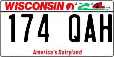 WI license plate 174QAH