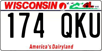 WI license plate 174QKU