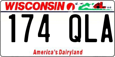 WI license plate 174QLA