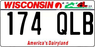 WI license plate 174QLB