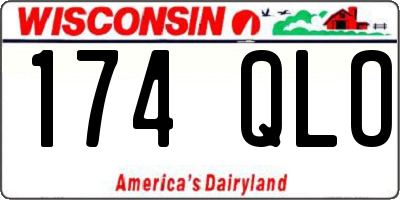 WI license plate 174QLO