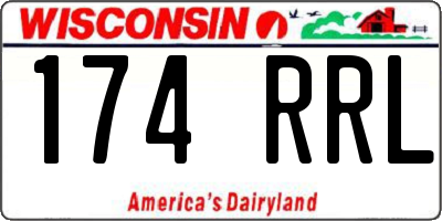 WI license plate 174RRL